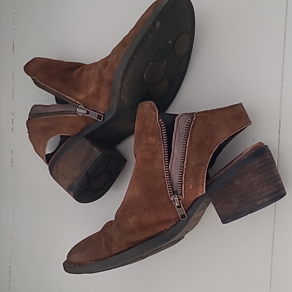 Born Margrit Slingback Suede Booties Women's Size 7 - Picture 8 of 14